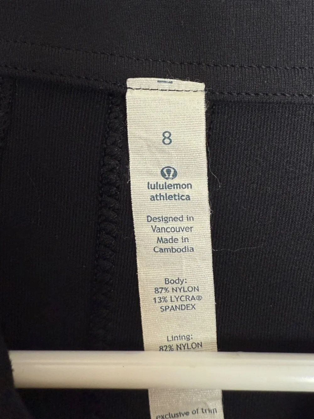 Lululemon Black Define jacket Luon Size 8